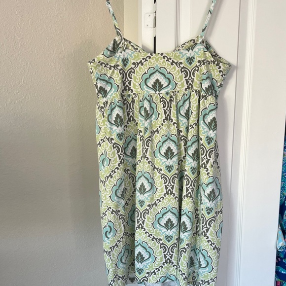 Tommy Bahama Green and Blue Floral Sundress. - Picture 8 of 9